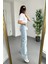 Premium Yüksek Bel Toparlayıcı Paçası Kesik Likralı Straight Jean 2