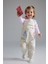 Kız Bebek 2'li Takım Unicorn Baskılı Sweatshirt Salopet Tulum E0487A525SP 3