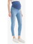 Skinny Fit Yüksek Bel Düz Paça Uzun Hamile Pantolon Z6878AZ24SP 1