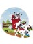 36 Parça, 42CM Çapında 3mm Ahşap Üstüne Rakun Temalı Puzzle 4