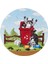 36 Parça, 42CM Çapında 3mm Ahşap Üstüne Rakun Temalı Puzzle 5