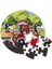 36 Parça, 42CM Çapında 3mm Ahşap Üstüne Sevimli Karakterler Temalı Puzzle 4