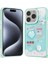Apple iPhone 15 Pro Kılıf Parlayan Sıvılı Simli Kabartma Figürlü Zore Cevze KAPAK-YEŞIL-868043675640 1