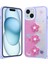 Apple iPhone 15 Kılıf Parlayan Sıvılı Simli Kabartma Figürlü Zore Cevze Kapak-Mor PAPATYA-8680436756 1