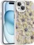 Apple iPhone 14 Kılıf Çiçek Desenli Parlak Taşlı Sert Silikon Zore Garden KAPAK-MAVI-8680436785287-M 1