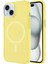 Apple iPhone 15 Kılıf Zore Magsafe Şarj Özellikli Buzlu Transparan C-Pro Sert KAPAK-SARI-86804367446 1