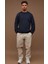 Unisex Bisiklet Yaka Oversize Şardonlu Basic Sweatshirt 1