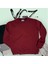 Unisex Bisiklet Yaka Oversize Şardonlu Basic Sweatshirt 1