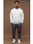 Unisex Bisiklet Yaka Oversize Şardonlu Basic Sweatshirt 1