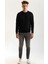 Unisex Bisiklet Yaka Oversize Şardonlu Basic Sweatshirt 1