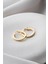 925 Ayar Gümüş 20 mm Halka Gold Kaplama Şarnel Küpe 2