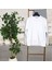 Unisex Beyaz Bisiklet Yaka Oversize Şardonlu Basic Sweatshirt 1