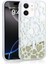 iPhone 12 Uyumlu Kılıf Sıvılı Simli Baskılı Şeffaf Arka Yüzey Zore Mossa Silikon KAPAK-GOLD-86804368 1