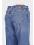 Weslie Açık Mavi Yüksek Bel Patı Fermuarlı Wideleg Jean Pantolon C 4530-109 3