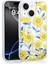 iPhone 15 Uyumlu Kılıf Sıvılı Simli Baskılı Şeffaf Arka Yüzey Zore Mossa Silikon KAPAK-SARI-86804368 1