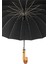 Siyah Ekose Ahşap Saplı 16 Çelik Telli Premium Lüks Erkek Baston Şemsiye M21MARMPR1025R002 3