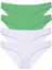 4 Adet Eko Set Likralı Kadın Slip Külot Yeşil Beyaz 1