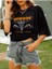 Kadın / Kız Siyah Oversize T-Shirt Take Me A Way Baskılı 1