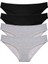 4 Adet Süper Eko Set Likralı Kadın Slip Külot Siyah Gri 1