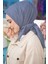 Kadın Tesettür Mio Caz Eşarp Hijab Gri 3