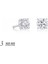 Gümüş Yuvarlak Tek Taş Zirkon Küpe - 3 mm CSR2181969 1
