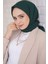 Kadın Tesettür Mio Caz Eşarp Hijab Zümrüt Yeşili 1