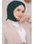 Kadın Tesettür Mio Caz Eşarp Hijab Zümrüt Yeşili 2