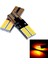 T10 Dipsiz W5W Canbus 24 Ledli Turuncu Park Plaka Ampulü (5 Adet) 4