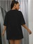 Kadın / Kız 90 Lar Siyah Oversize T-Shirt Salaş Boyfirend 3