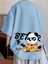Lovely Panda Baskılı Oversize Erkek T-Shirt Salaş Boyfirend 1