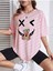 Ayıcık x Baskılı Kadın / Kız Oversize Salas T-Shirt Boyfriend 2