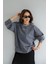 Antrasit Yıkamalı Sırt Taş Detay Oversize Sweat 2