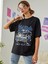 Kadın / Kız Siyah Old Style Oversize T-Shirt 1