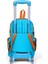 Kids Mavi Turuncu High Wheels Truck Desenli Üç Bölmeli Çekçekli Okul Sırt Çantası 23978 2