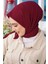 Kadın Tesettür Mio Caz Eşarp Hijab Bordo 3