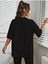 Kadın / Kız Ay Baskılı Siyah Oversize T-Shirt Salaş Boyfirend 3