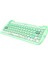 KM-6285 Catty Mını Renkli Tuşlu Yeşil 2.4 Ghz + Bt Kablosuz Q Multimedia Klavye + Mouse Set 3
