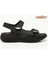 Kadın Siyah Cırt Bantlı Comfort Sandalet 1