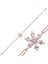 Gümüş Rose Pembe Lotus Çiçeği Kadın Bileklik CSR2184536 2