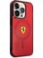 iPhone 14 Pro Max Kılıf Ferrari Magsafe Şarj Özellikli Yarı Transparan Dizayn Kapak Kırmızı 1