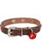 Gerçek Deriden Taşlı Kedi Boyun Tasması Medium Kahverengi 1X20-23 cm 3