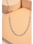Mix Damla Rodyumlu Gümüş Choker Kolye 3