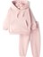 01-10 Yaş Unisex Kapşonlu Eşofman Takımı - Pembe 1