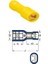 Dişi Fiş Standart Tırnaksız (Tam Izoleli) Faston Tip (6.3 Mm) Sarı 1