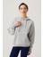 Gri Melanj Geniş Kalıp Kapüşonlu Sweatshirt Hooded Sweat 1