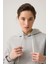 Gri Melanj Geniş Kalıp Kapüşonlu Sweatshirt Hooded Sweat 4