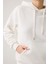 Ekru Geniş Kalıp Kapüşonlu Sweatshirt Hooded Sweat 3