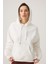 Ekru Geniş Kalıp Kapüşonlu Sweatshirt Hooded Sweat 4