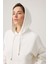 Ekru Geniş Kalıp Kapüşonlu Sweatshirt Hooded Sweat 5