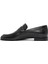 Erkek Siyah Deri Klasik Loafer 25SFD6018FT 2